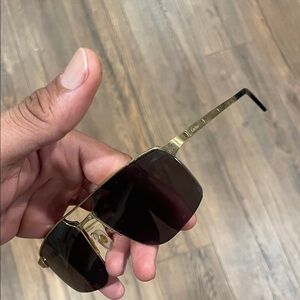 Cartier Gold and Black Sunglasses